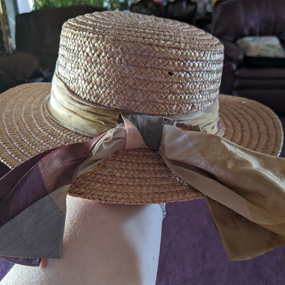 VINTAGE Italian Womens Straw Hat - Picture 5 of 6